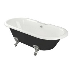 Ajax Anlaby 1690 x 740mm Black Freestanding Bath