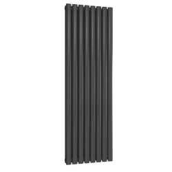 Reina Neva Vertical Anthracite Mild Steel Designer Double Radiator 1500 x 472mm