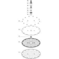 Ajax Chrome 200mm Round Brass Showerhead