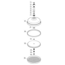 Ajax Chrome 200mm Round Traditional Showerhead