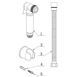 Ajax Chrome Round Douche Spray