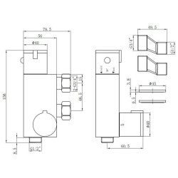 Ajax Chrome Round Douche Valve