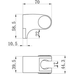 Ajax Chrome Round Wall Bracket