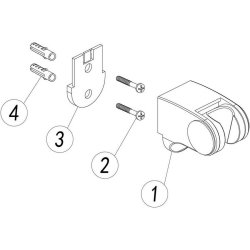 Ajax Chrome Round Wall Bracket