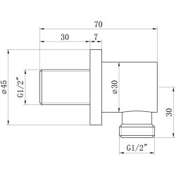 Ajax Chrome Round Wall Outlet Elbow