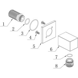 Ajax Chrome Square Wall Outlet Elbow