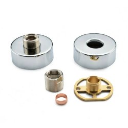 Ajax Chrome Round Exposed Shower Valve Fast Fitting Kit