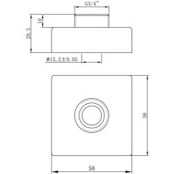 Ajax Chrome Square Exposed Shower Valve Fast Fitting Kit