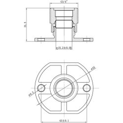 Ajax Exposed Shower Valve Fast Fitting Kit