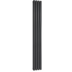 Reina Neva Vertical Anthracite Mild Steel Designer Double Radiator 1800 x 236mm