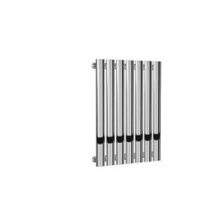 Reina Neva Horizontal Chrome Mild Steel Designer Single Radiator 550 x 413mm