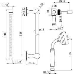 Ajax Chrome Traditional Slide Rail