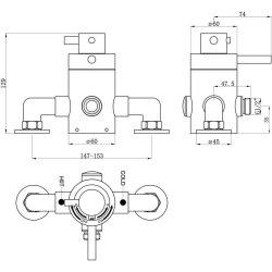 Ajax Chrome Round Exposed Thermostatic Single Outlet Shower Valve