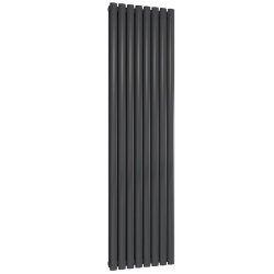 Reina Neva Vertical Anthracite Mild Steel Designer Double Radiator 1800 x 472mm