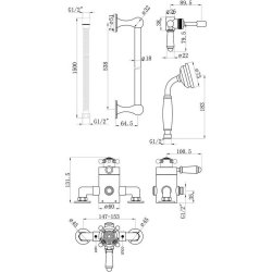 Ajax Beelsby Concentric Single Outlet Shower Valve and Riser Kit in Chrome