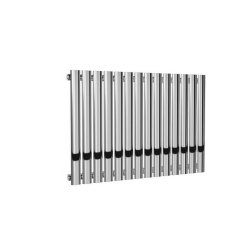 Reina Neva Horizontal Chrome Mild Steel Designer Single Radiator 550 x 826mm