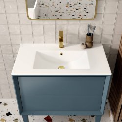 Ajax Yarborough 615mm Matt Storm Blue Wall Hung Vanity Unit