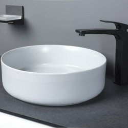 Ajax Hainton 355mm White Round Ceramic Countertop Basin