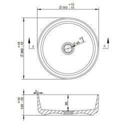 Ajax Hainton 355mm White Round Ceramic Countertop Basin