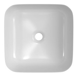 Ajax Hainton 400mm White Square Ceramic Countertop Basin