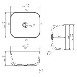 Ajax Barnetby 420mm Deep Ceramic Countertop Basin