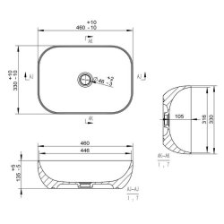 Ajax Cadwell White Marble Ceramic Countertop Basin