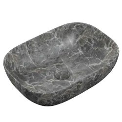 Ajax Cadwell Grey Marble Ceramic Countertop Basin