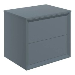 Ajax Yarborough 600mm Matt Storm Blue Wall Hung Vanity Unit and Worktop