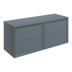 Ajax Yarborough 1200mm Matt Storm Blue Wall Hung Vanity Unit and Worktop