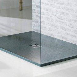 Ajax Slate Grey 1200 x 900mm Rectangular Ultra Slim Anti Slip Shower Tray