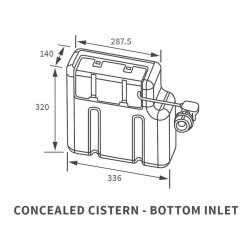 Ajax Bottom Inlet Concealed Cistern