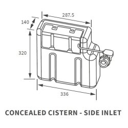 Ajax Side Inlet Concealed Cistern