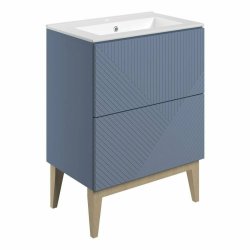 Ajax Irby 615mm Matt Smoke Blue Floor Standing Vanity Unit