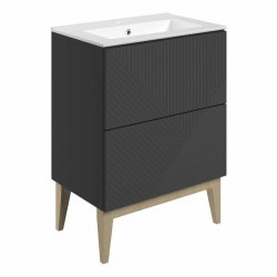 Ajax Irby 615mm Matt Graphite Grey Floor Standing Vanity Unit