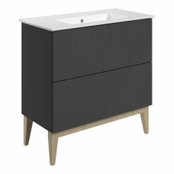 Ajax Irby 815mm Matt Graphite Grey Floor Standing Vanity Unit