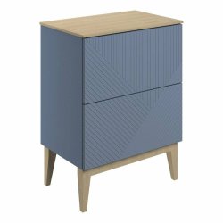 Ajax Irby 610mm Matt Smoke Blue Floor Standing Vanity Unit and Worktop