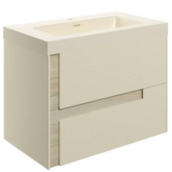 Ajax Brocklesby 805mm Matt Cotton Wall Hung Vanity Unit with Resin Basin