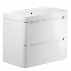 Ajax Ferriby 805mm White Gloss Wall Hung Vanity Unit