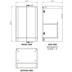 Ajax Ferriby 500mm White Gloss Floor Standing Vanity Unit