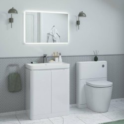 Ajax Ferriby 605mm White Gloss Floor Standing Vanity Unit