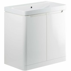 Ajax Ferriby 805mm White Gloss Floor Standing Vanity Unit