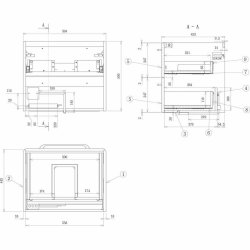 Ajax Humberston 610mm White Gloss Wall Hung Vanity Unit