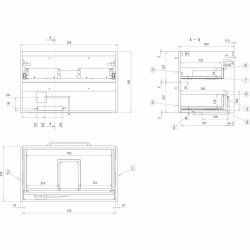 Ajax Humberston 810mm White Gloss Wall Hung Vanity Unit