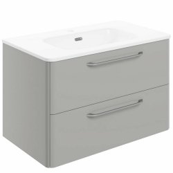 Ajax Humberston 810mm Grey Gloss Wall Hung Vanity Unit