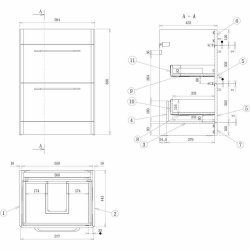 Ajax Humberston 610mm White Gloss Floor Standing Vanity Unit