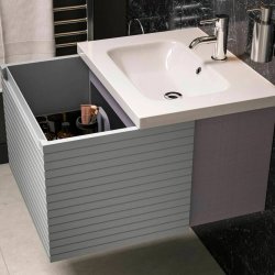 Ajax Barnoldby 815mm Matt Mineral Grey Wall Hung Vanity Unit