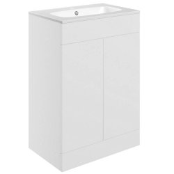 Ajax Somercotes 610mm Matt White Floor Standing Vanity Unit