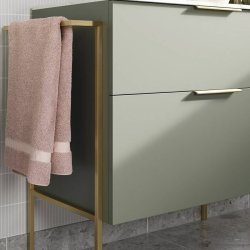 Ajax Somercotes 610mm Matt Olive Green Wall Hung Vanity Unit