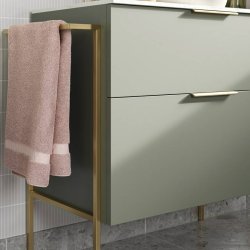 Ajax Somercotes 815mm Matt Olive Green Wall Hung Vanity Unit