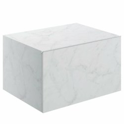 Ajax Kelsey 600mm White Marble Wall Hung Storage Drawer Unit